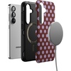 image:imageCasely Galaxy S25 Case  Pura Vida  Coastal Checkers  Bold Protective Design  Compatible with MagSafeSpotted in SoHo  Burgundy Polka Dot