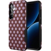 image:imageCasely Galaxy S25 Case  Pura Vida  Coastal Checkers  Bold Protective Design  Compatible with MagSafeSpotted in SoHo  Burgundy Polka Dot