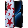 image:imageCasely Galaxy S25 Case  Pura Vida  Coastal Checkers  Bold Protective Design  Compatible with MagSafeStars Align  Blue  Red Stars