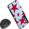 image:imageCasely Galaxy S25 Case  Pura Vida  Coastal Checkers  Bold Protective Design  Compatible with MagSafeStars Align  Blue  Red Stars