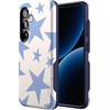 image:imageCasely Galaxy S25 Case  Pura Vida  Coastal Checkers  Bold Protective Design  Compatible with MagSafeStars Align  Blue  White Stars
