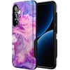 image:imageCasely Galaxy S25 Case  Pura Vida  Coastal Checkers  Bold Protective Design  Compatible with MagSafeTie Dying Over You  Purple Marble