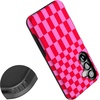 image:imageCasely Galaxy S25 Case  Pura Vida  Coastal Checkers  Bold Protective Design  Compatible with MagSafeVibe Check  Pink Checkerboard