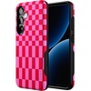 image:imageCasely Galaxy S25 Case  Pura Vida  Coastal Checkers  Bold Protective Design  Compatible with MagSafeVibe Check  Pink Checkerboard
