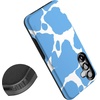 image:imageCasely Galaxy S25 Plus Case  Chateau Pups  French Dog  Bold Protective Design  Compatible with MagSafeCurrent MOOd  Light Blue Cow Print