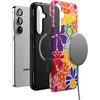 image:imageCasely Galaxy S25 Plus Case  Chateau Pups  French Dog  Bold Protective Design  Compatible with MagSafeFlower Patch  MultiColor Floral