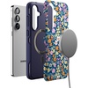 image:imageCasely Galaxy S25 Plus Case  Chateau Pups  French Dog  Bold Protective Design  Compatible with MagSafeFull Bloom  Navy Floral
