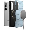 image:imageCasely Galaxy S25 Plus Case  Chateau Pups  French Dog  Bold Protective Design  Compatible with MagSafeOn the Dot  Blue  Brown Polka Dot