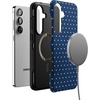 image:imageCasely Galaxy S25 Plus Case  Chateau Pups  French Dog  Bold Protective Design  Compatible with MagSafeOn the Dot  Navy Polka Dot
