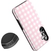 image:imageCasely Galaxy S25 Plus Case  Chateau Pups  French Dog  Bold Protective Design  Compatible with MagSafePink Plaid  Sunday Best