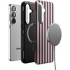 image:imageCasely Galaxy S25 Plus Case  Chateau Pups  French Dog  Bold Protective Design  Compatible with MagSafeSunday in Brooklyn  Blue Stripes