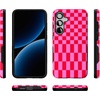 image:imageCasely Galaxy S25 Plus Case  Chateau Pups  French Dog  Bold Protective Design  Compatible with MagSafeVibe Check  Pink Checkerboard
