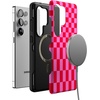 image:imageCasely Galaxy S25 Ultra Case  Mystic Meadow  Green Gardens  Bold Protective Design  Compatible with MagSafeVibe Check  Pink Checkerboard