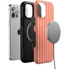 image:imageCasely iPhone 12 Pro Max Case  Monets Bridge  The Met Museum  Bold Protective Design  MagSafe Compatible DesignPerfect Stripes  Orange  Pink Stripes