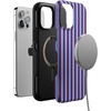 image:imageCasely iPhone 12 Pro Max Case  Monets Bridge  The Met Museum  Bold Protective Design  MagSafe Compatible DesignPerfect Stripes  Purple  Blue Stripes