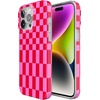 image:imageCasely iPhone 15 Pro Case  Monets Bridge  The Met Museum  Compatible with MagSafe  Classic Ultra Slim DesignVibe Check  Pink Checkerboard