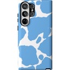 image:imageCasely Galaxy S23 Ultra Case  Fit Check  Neutral Checkerboard  Essential Slim DualLayer Protective DesignCurrent MOOd  Light Blue Cow Print