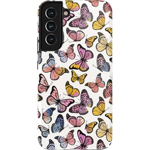 image:imageCasely Galaxy S22 Case  Blush Garden  Floral Doodle  Essential Slim DualLayer Protective DesignFree Spirit  Rainbow Butterfly