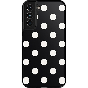 image:imageCasely Galaxy S22 Case  Blush Garden  Floral Doodle  Essential Slim DualLayer Protective DesignHigh Contrast  Black Polka Dot