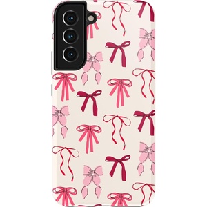 image:imageCasely Galaxy S22 Case  Blush Garden  Floral Doodle  Essential Slim DualLayer Protective DesignLover Girlie  Pink Bows