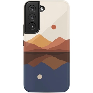 image:imageCasely Galaxy S22 Case  Blush Garden  Floral Doodle  Essential Slim DualLayer Protective DesignOpposites Attract  Day  Night Mountains