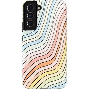 image:imageCasely Galaxy S22 Case  Blush Garden  Floral Doodle  Essential Slim DualLayer Protective DesignRide The Wave  Pastel Rainbow Lined