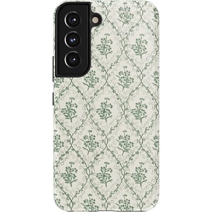 image:imageCasely Galaxy S22 Case  Blush Garden  Floral Doodle  Essential Slim DualLayer Protective DesignSage Tapestry  Floral Vines