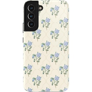 image:imageCasely Galaxy S22 Case  Blush Garden  Floral Doodle  Essential Slim DualLayer Protective DesignVintage Garden  Blue Hydrangea