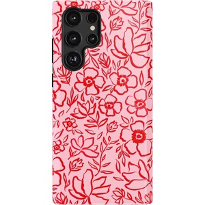 image:imageCasely Galaxy S22 Ultra Case  Cupids Canvas  Periwinkle Floral  Essential Slim DualLayer Protective DesignBlush Garden  Floral Doodle