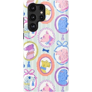 image:imageCasely Galaxy S22 Ultra Case  Cupids Canvas  Periwinkle Floral  Essential Slim DualLayer Protective DesignChateau Pups  French Dog