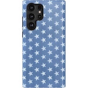 image:imageCasely Galaxy S22 Ultra Case  Cupids Canvas  Periwinkle Floral  Essential Slim DualLayer Protective DesignCoastal Blues  Denim Stars