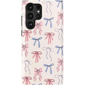 image:imageCasely Galaxy S22 Ultra Case  Cupids Canvas  Periwinkle Floral  Essential Slim DualLayer Protective DesignCoquette Girlie  Pastel Bows