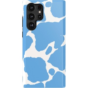 image:imageCasely Galaxy S22 Ultra Case  Cupids Canvas  Periwinkle Floral  Essential Slim DualLayer Protective DesignCurrent MOOd  Light Blue Cow Print