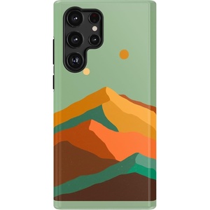 image:imageCasely Galaxy S22 Ultra Case  Cupids Canvas  Periwinkle Floral  Essential Slim DualLayer Protective DesignEndless Peaks  Colorblock Mountain