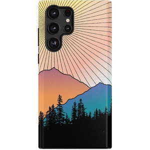 image:imageCasely Galaxy S22 Ultra Case  Cupids Canvas  Periwinkle Floral  Essential Slim DualLayer Protective DesignGolden Hour  Mountain Sunset