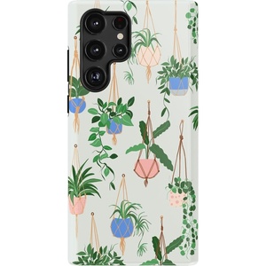 image:imageCasely Galaxy S22 Ultra Case  Cupids Canvas  Periwinkle Floral  Essential Slim DualLayer Protective DesignHanging Around  Potted Plants Floral