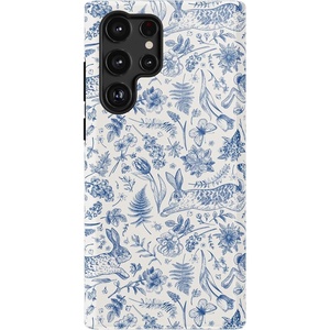 image:imageCasely Galaxy S22 Ultra Case  Cupids Canvas  Periwinkle Floral  Essential Slim DualLayer Protective DesignHop  Bloom  Bunny Toile