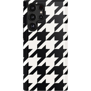 image:imageCasely Galaxy S22 Ultra Case  Cupids Canvas  Periwinkle Floral  Essential Slim DualLayer Protective DesignHoundstooth  High Contrast Design
