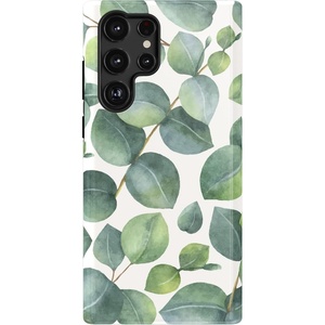 image:imageCasely Galaxy S22 Ultra Case  Cupids Canvas  Periwinkle Floral  Essential Slim DualLayer Protective DesignLeaf Me Alone  Green Floral Print