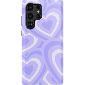 image:imageCasely Galaxy S22 Ultra Case  Cupids Canvas  Periwinkle Floral  Essential Slim DualLayer Protective DesignLove Song  Lavender Heart
