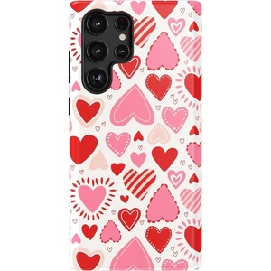 image:imageCasely Galaxy S22 Ultra Case  Cupids Canvas  Periwinkle Floral  Essential Slim DualLayer Protective DesignLove Struck  Heart Stickers