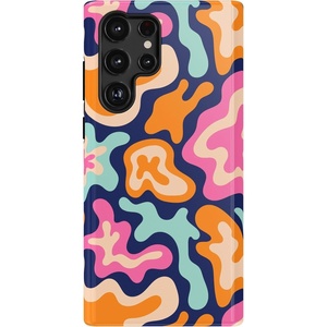 image:imageCasely Galaxy S22 Ultra Case  Cupids Canvas  Periwinkle Floral  Essential Slim DualLayer Protective DesignMidnight Color Splash  Abstract Retro
