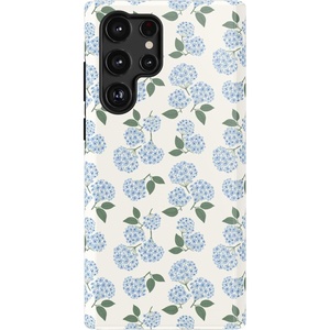 image:imageCasely Galaxy S22 Ultra Case  Cupids Canvas  Periwinkle Floral  Essential Slim DualLayer Protective DesignNantucket Cottage  Blue Hydrangea