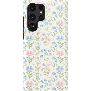 image:imageCasely Galaxy S22 Ultra Case  Cupids Canvas  Periwinkle Floral  Essential Slim DualLayer Protective DesignPastel Garden  Sunday Best