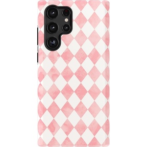 image:imageCasely Galaxy S22 Ultra Case  Cupids Canvas  Periwinkle Floral  Essential Slim DualLayer Protective DesignQueen of Diamonds  Pink Watercolor