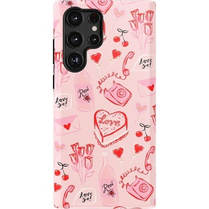 image:imageCasely Galaxy S22 Ultra Case  Cupids Canvas  Periwinkle Floral  Essential Slim DualLayer Protective DesignThats Amore  Valentines