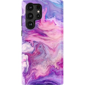 image:imageCasely Galaxy S22 Ultra Case  Cupids Canvas  Periwinkle Floral  Essential Slim DualLayer Protective DesignTie Dying Over You  Purple Marble
