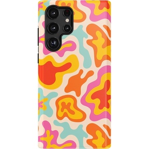 image:imageCasely Galaxy S22 Ultra Case  Cupids Canvas  Periwinkle Floral  Essential Slim DualLayer Protective DesignTropical Color Splash  Abstract Retro