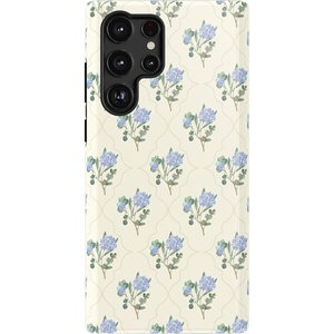 image:imageCasely Galaxy S22 Ultra Case  Cupids Canvas  Periwinkle Floral  Essential Slim DualLayer Protective DesignVintage Garden  Blue Hydrangea