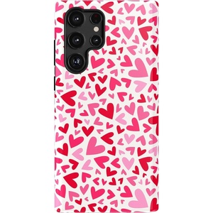 image:imageCasely Galaxy S22 Ultra Case  Cupids Canvas  Periwinkle Floral  Essential Slim DualLayer Protective DesignXOXO  Candy Hearts